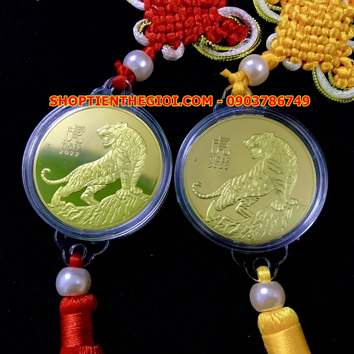 Dây Treo Ô Tô Xu Úc Hình Con Cọp Mạ Vàng - SP005416